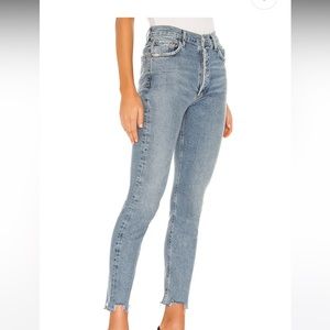 Agolde Nico High Rise Slim distressed women’s jeans 27